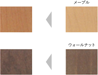 新築使用時から10年後の無垢材